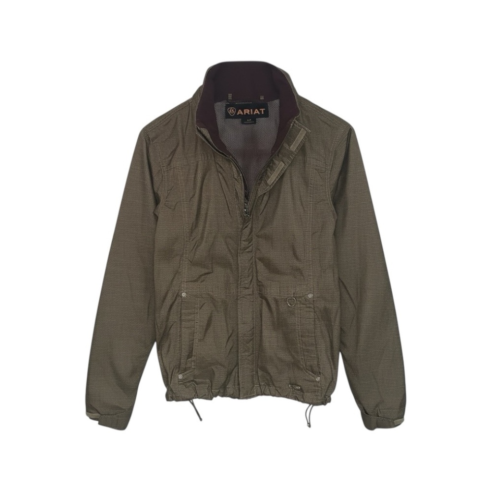 Ariat Lightweight Jacket Women’s Small Tan Brown‎ Mini Houndstooth